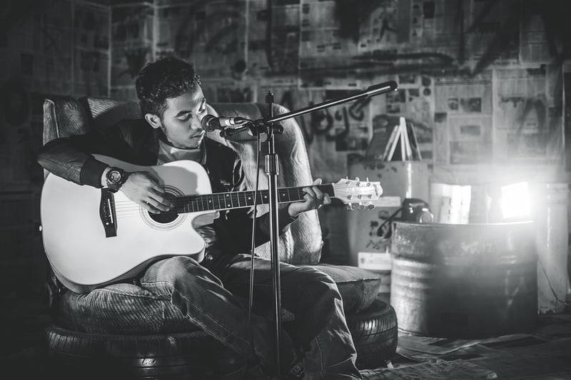 Singer on stage